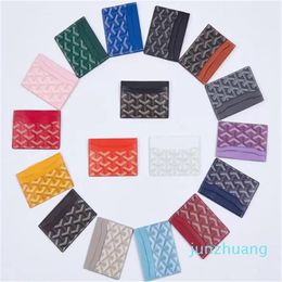 Designer -17 Colours Fashion Card Holders Womens Men Purses With Box Designer Purse Double Sided Credit Cards Coin Mini Wallets239r