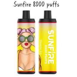 Original Sunfire 8000 puffs High Quality puff 8000 Disposable Vape Pen Wholesale Vape Factory Price Big Smoke 8000 Puffs Vape Pen in Stock Fast Shipping 10 Flavors