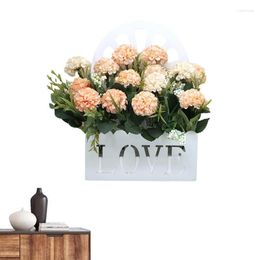 Decorative Flowers Flower Arrangement Simulation Hanging With Basket Home Wall Table Center Decor Flowerpot Artwork Decorations