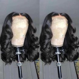Nxy Lace Wigs Body Wave Front Bob 13x4 Human Hair 180% Brazilian Remy Short Water 4x4 Closure for Women 230106227Z