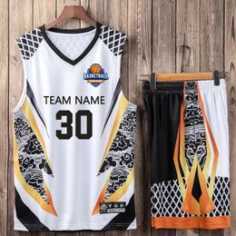 Other Sporting Goods DIY Basketball Jersey Sets for Men kids basketball uniform Women Sport suit Clothes Breathable College jerseys set 230908