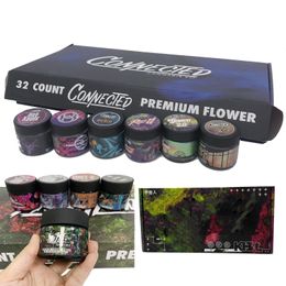 Connected Alienlabs 32 Stück Premium Flower CR Glasgefäß-Set Box-Pakete MOONROCK Canada 60-ml-Glas für Moonrock Cali Tin Doob Tube King Size Preroll Joint Tubes 5" (50)