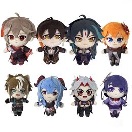 Plush Dolls Genshin Impact Plush Arataki itto Ganyu Morax Zhong Li Xiao Tartaglia Kaedehara Kazuha Gorou Hu Tao Soft Doll Pillows Kids Gifts 230908