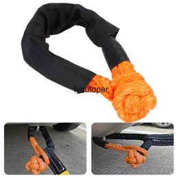 Soft Shackle for Vehicle Recovery 38000 lbs Off Road Towing Ropes Synthetic Fibre Car Trailer Pull Rope with Protective Sleeve260r
