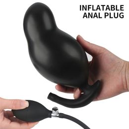 Massage Soft Inflatable Anal Plug Safety Material Butt Plug Female Masturbation Tool Prostate Massager Vaginal Stimulator Adult Pr229S