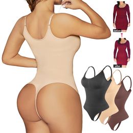 Waist Tummy Shaper Camisole Bodysuit for Women Tummy Control Slimming Shapewear Butt Lifter Seamless Sculpting Thong Body Shaper Tank Tops Corset 230908