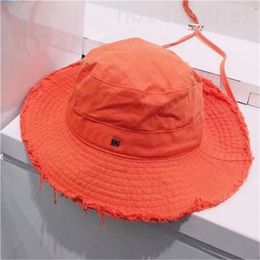 Mens cap frayed gorras womens designer hats ins blue orange black multicolor summer outdoor comfortable bucket hat for mens simple PJ027 C23