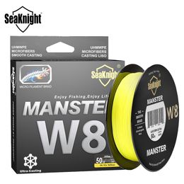 Braid Line SeaKnight 500M 5YDS 300M MONSTER MANSTER W8 Braided Fishing Lines 8 Weaves Wire Smooth PE Multifilament for 230907