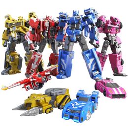 Transformation toys Robots ABS Mini Force Transformation Robot to Car Toys Action Figures Mini Force X Simulation Car Airplane Deformation Mini Agent Toy 230907