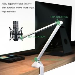 Lighting Studio Accessories Springless Microphone Stand Desktop Mic Boom Arm Adjustable Support Clamp Adjustment Multiangle Clip Bracket J3K6 230908