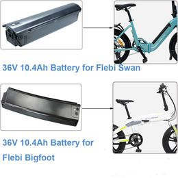 Electric Bicycle Battery 36V 10.4Ah 11.6Ah 14Ah 250W Integrated Folding Ebike Li-ion Battery Flebi Swan Lite Plus 2022 Bigfoot