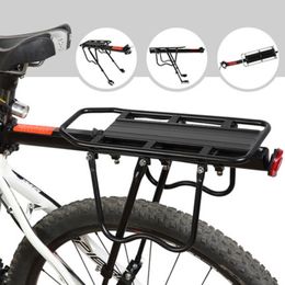 Bike Handlebars Components Aluminium Bicycle Luggage Cargo Rear Rack 50kg Cycling Seatpost Bag Holder Stand for 2029 inch 230907