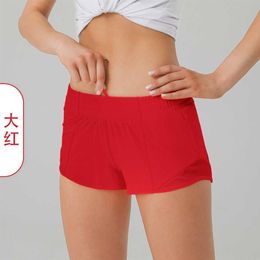 Breathable Quick Drying Sports ty Shorts Women's Underwear Solid Colour Pocket Running Fitness Pants Princess Sportswea2431