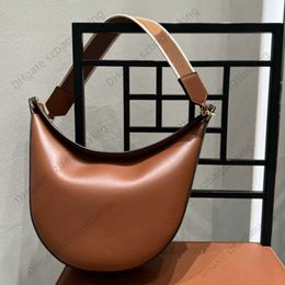 High-end Saddles Bag Designer Shoulder Handbag for Women 1:1 Top Genuine Leather half-moon handbag Embroidered wide suspenders Underarm bag