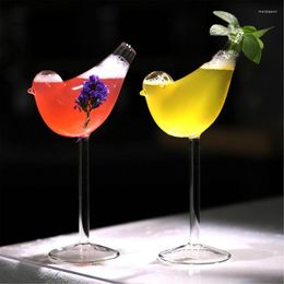 Wine Glasses Bird Cocktail Glass Transparent High Shed Drinking Cup For Kitchen Bar Party Wedding Tea Beer Coffee Milk Drinkware