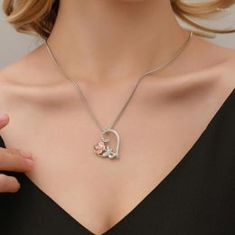 Pendant Necklaces Women Harajuku Heart Necklace Rose Neck Chains With Choker Female Boho Couple Romantic Gifts