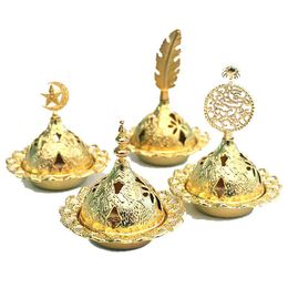 Fragrance Lamps Metal Creative Star Moon Feather Incense Stick Arab Home Decoration Censer Tools Drop Delivery Garden Decor F Dhgarden Dhph2
