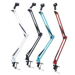 Lighting Studio Accessories Extendable Recording Microphone Holder Suspension Boom Scissor Arm Stand with Clip Table Mounting Clamp 230908