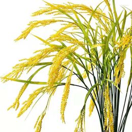 Decorative Flowers Simulated Rice Spike Wheat Grain Fake Dry Plastic Single Ornaments