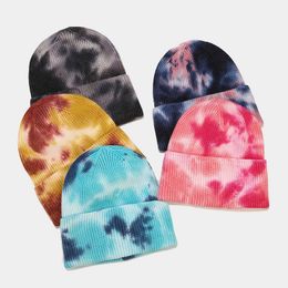 Beanies Beanie/Skull Caps Tie-dyed Wool Hat Men And Women Retro Hip-hop Knitted Fashion Autumn Winter Hedging Cap DF271