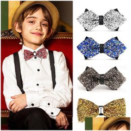 Bow Ties Fashion Accessories Diamond Tie Mens Decoration Adjustable Drop Delivery Dhgarden Dhs4F