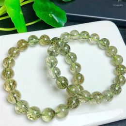 Bangle Natural Tourmaline Rutilated Quartz Bracelet Healing Fashion Reiki Crystal Man Woman Fengshui Jewelry Birthday Gift 1pcs 8/10MM