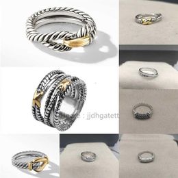 Rings ed Women Braided Designer Men Fashion Jewelry for Cross Classic Copper Ring Wire Vintage X Engagement Anniversary Gift2263