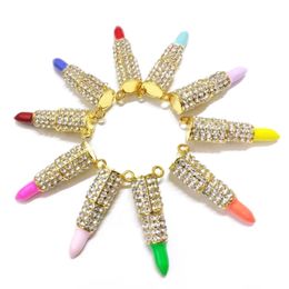 Charms 10pcs Lipstick Charms Fit For DIY Jewelry Making LP0001-LP0004 230907
