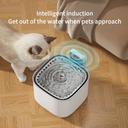 Cat Bowls Feeders 3L Automatic Water Fountain Intelligent Pet Cats Drinking Dispenser Charging Mode Auto Sensor Drinker for 230907