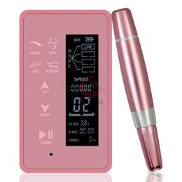 Tattoo Machine Pink Digital PMU Touch Screen Panel Multi Function Wireless Device for Powder Brows Lip Eyeliner Supply 230907