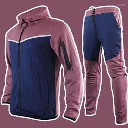 Men's Tracksuits 2023 Autumn And Winter Sports Zipper Hoodie Suit Leisure Pants 2-piece Set