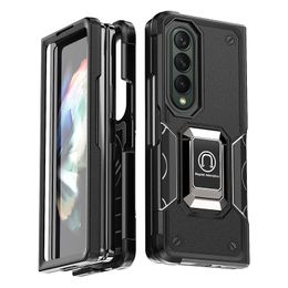 For Samsung Galaxy Z Fold4 phone case dust-proof shock-resistant folding phone holder support TPU PC 2-in-1 body full protection