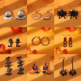 Dangle Earrings Y2K Cute Halloween For Women Oil Drop Lovely Pumpkin Boots Spider Bat Earring Punk Goth Fashion Jewellery Wholesale