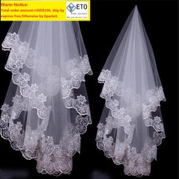 new arrival cheap veil applique one layer 1 5m bridal veil ivory white red 3 Colours ZZ