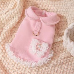 Dog Apparel Lace Princess Style Skirt Autumn And Winter Puppies Small Medium-sized Dogs Can Be Pulled Warm Feet Pet Clothes