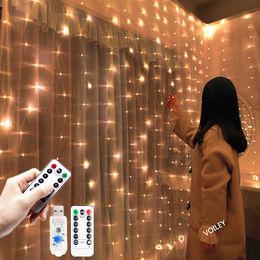 Christmas Decorations Merry LED Fairy String Curtain Lights Garland Decor for Home Cristmas Ornaments Navidad Year 2024 230907
