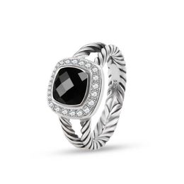 Sparkling Black Wire black wedding rings female with Micro Diamonds - Trendy and Versatile Women's Fashion Accessory with Drop Delivery (DHGA256U)
