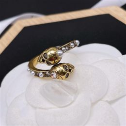 Mens Luxurys Designer Rings Diamond Ring Engagements For Womens skull ring Designers Jewellery Buzatue Mens Gold M Ring 2203174D2773