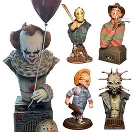 Halloween Horror Movie Sculpture Resin Craft Home Party Decor Statue Resin Figure Halloween Indoor Home Decor Collection Gifts 220267G