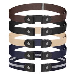 Lazy Belts No Buckle Stretch Buckless Belt Invisible Elastic Waist Belt Unisex For Jeans Pants For Women Men Fashion