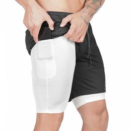 2019 3 In 1 Summer Sport Shorts Men Fitness Crossfit Sweatpants Compression Short Pants Mens Gym Quick Dry Run Jogging Shorts260u
