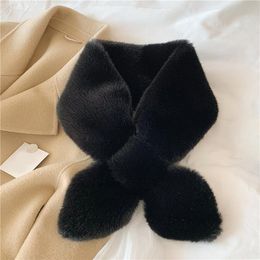 Neck Ties Women Scarf Autumn Winter Plush Collar Cute Keep Warm Thickening Windbreak Coldproof Household Products Female Scarf 230907