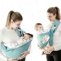 s Slings Backpacks Gendongan bayi baru lahir fungsi ganda gendongan penutup menyusui kain jaring hingga 130 Lbs 0 36M 230907
