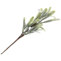 Decorative Flowers Decorations Simulation Mistletoe Branch Berries Christmas Artificial Pick