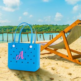 Shoe Parts Accessories Charms For Bogg Bag Letters Rubber Beach Tote Bags With Alphabet Drop Delivery Otbqg