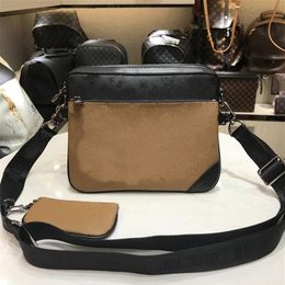 2021 Leather cross body bag messenger 3 piece set satchel shoulde handbag for me mini package fashion shoulder bags247d