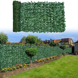 Faux Floral Greenery Artificial Leaf Fence Panels Faux Hedge Privacy Fence Screen Greenery for Outdoor Garden Yard Terrace Patio Balcony Decorations 230907