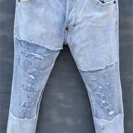 Men's Jeans BLUE JEANS BUTTON SLIM WEAR FOR MEN 230907