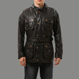 Men's Leather Faux 0909 RockCanRoll Big Us Size Genuine Sheep Skin Coat Mens Super Top Quality Long Casual Jacket 230908