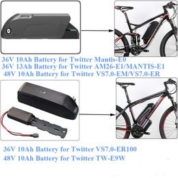 E-Bike 36V 48V 10Ah 13Ah 360Wh 468Wh 480Wh Lithium-ion Battery For Bicycle Twitter Mantis-E0 Mantis-E1 AM26-E1 VS7.0-EM VS7.0-ER